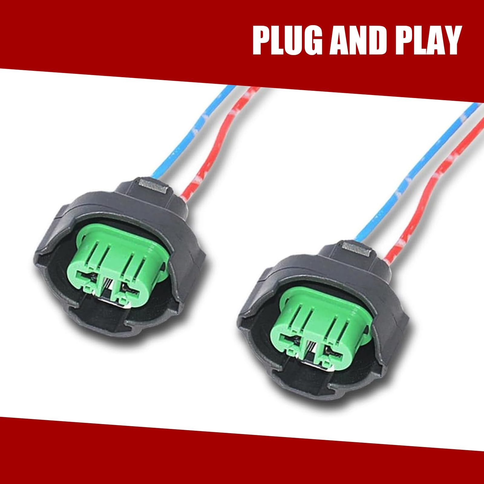 Gseigvee 2 Pack H11 H8 881 Car Fog Light Sockets Adapter, Female Wire Harness…