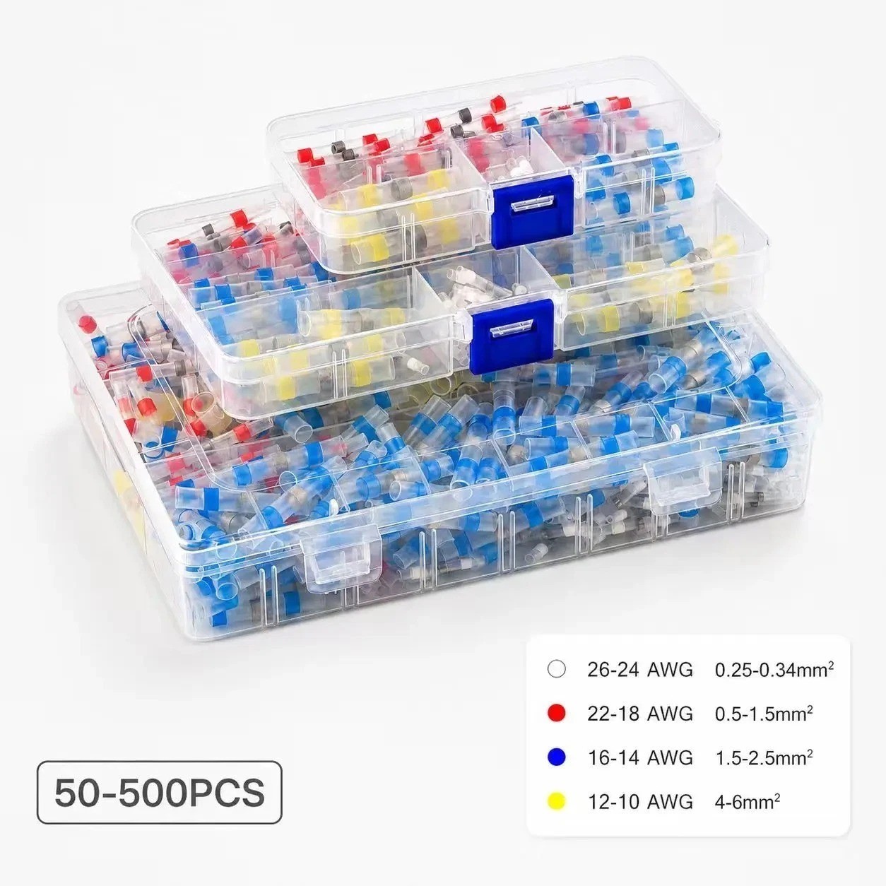 500/200PCS Waterproof Solder Stick Seal Sleeve Heat Shrink Butt Wire Connectors