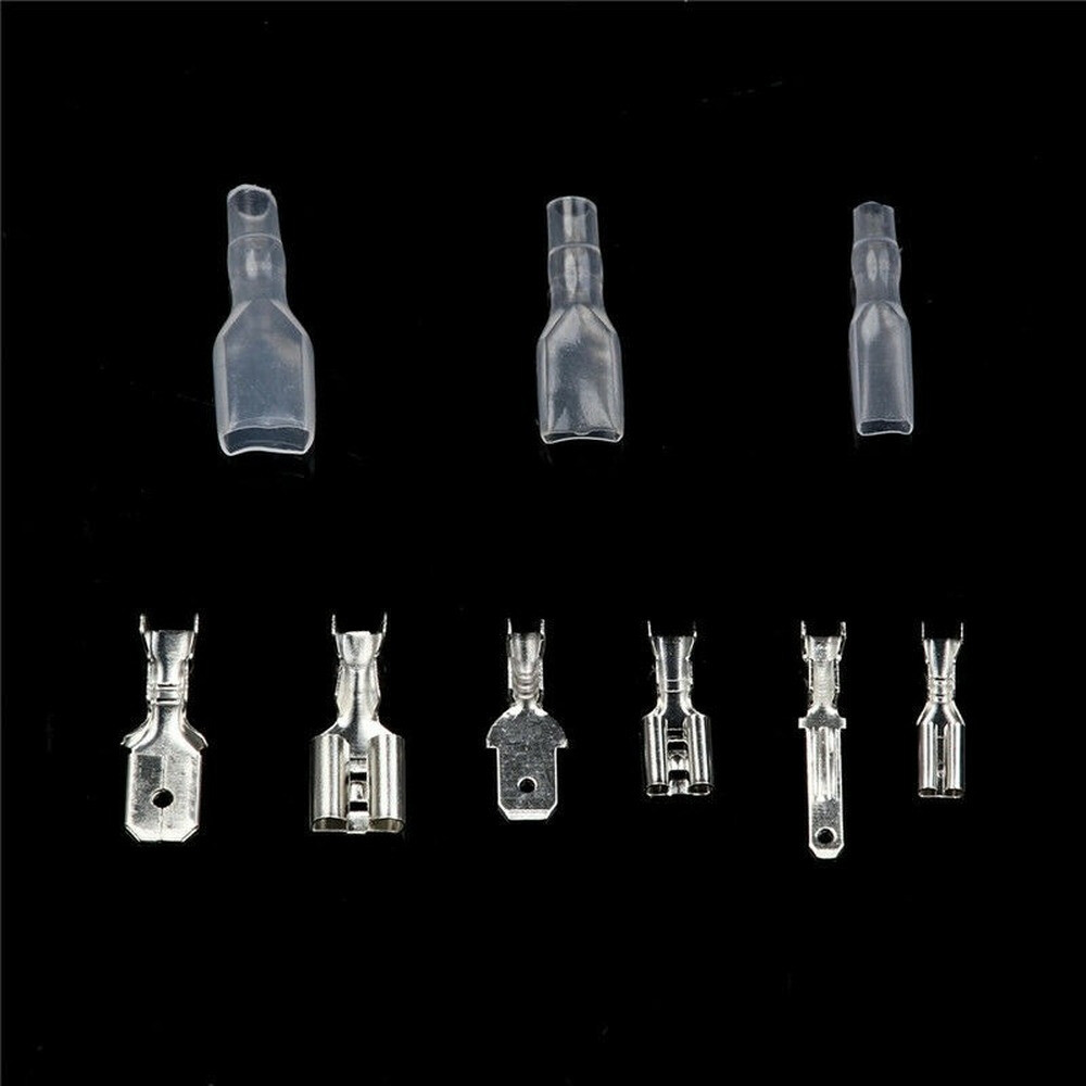 900Pcs 2.8/4.8/6.3mm Wire Connectors Crimp Male/Female Spade Terminals Kit Set
