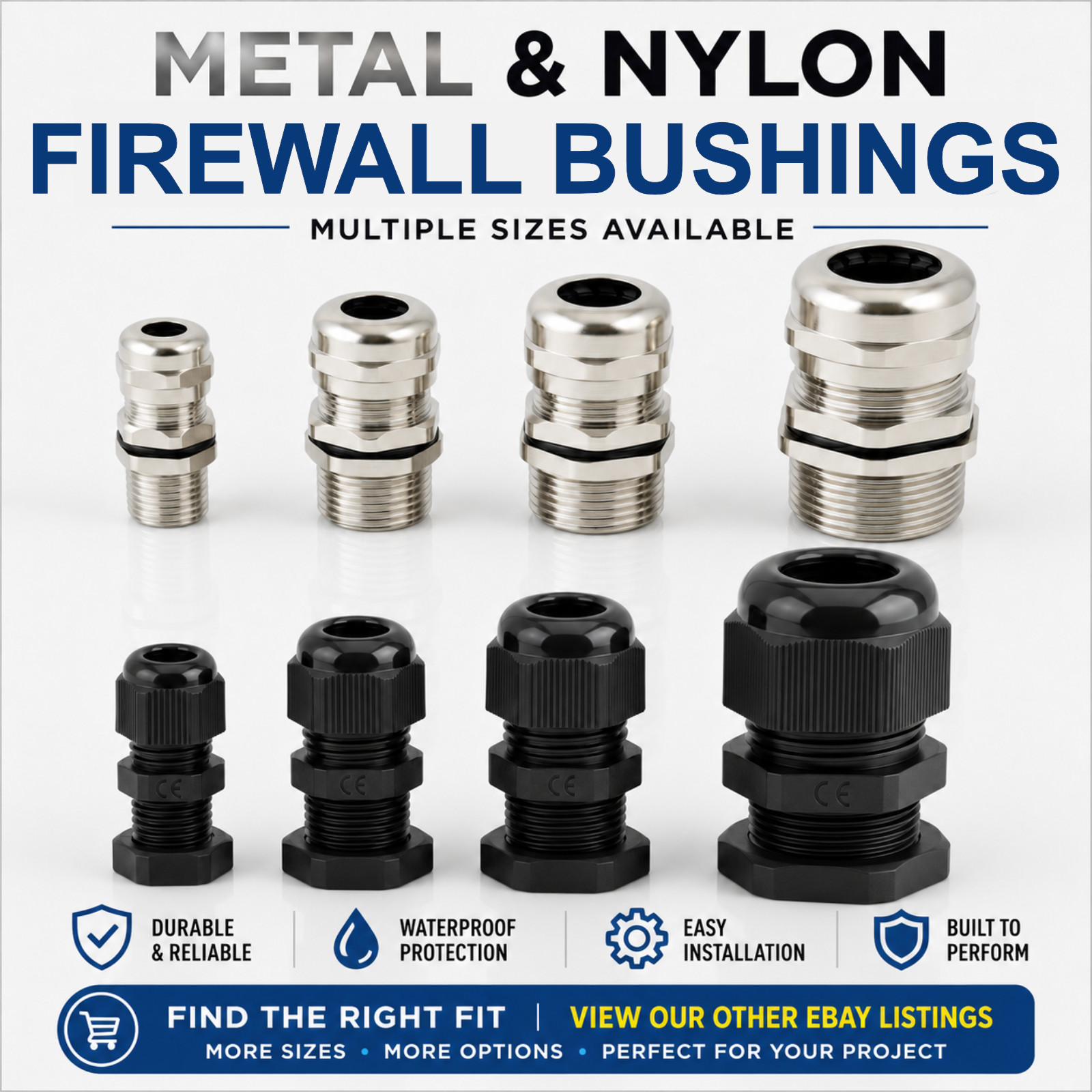 Firewall Grommet Bushing 0 Gauge 1/0 AWG Amplifier Power Wire Install Sheetmetal