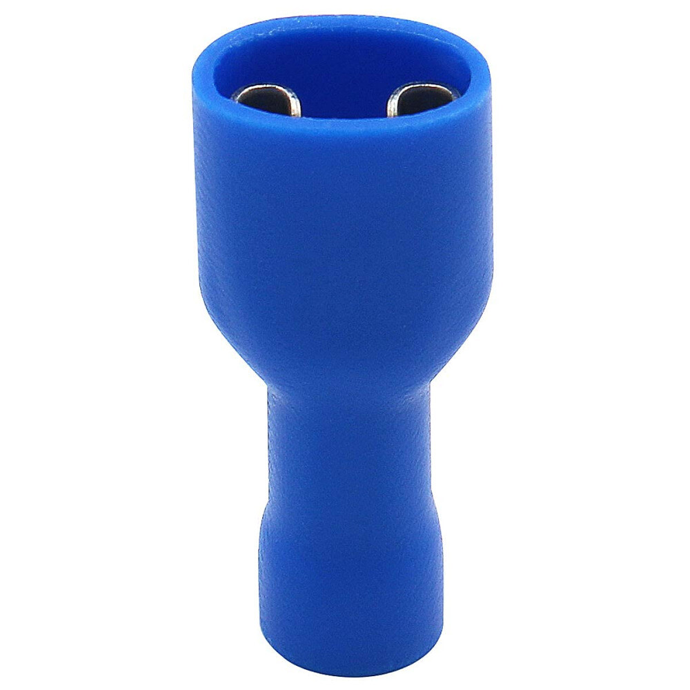 100pcs Female Fully Insulated 6.3mm Spade Terminal Crimp 16-14AWG Wire Connector