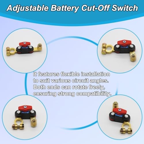 Car Battery Power Cut-Off Switch Breaker, Adjustable Pure 1Psc-Double rotation