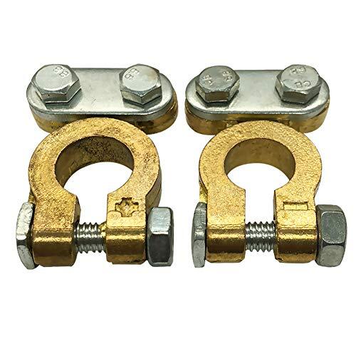 Brass Battery Terminal Connector Clamps Top Post Battery Terminals Set for Mari