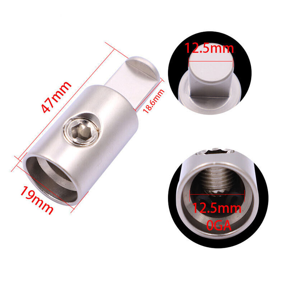 Lot 1/0 Gauge To 0 Gauge Car Stereo Audio Amp Power/Ground Input Wire Reducer