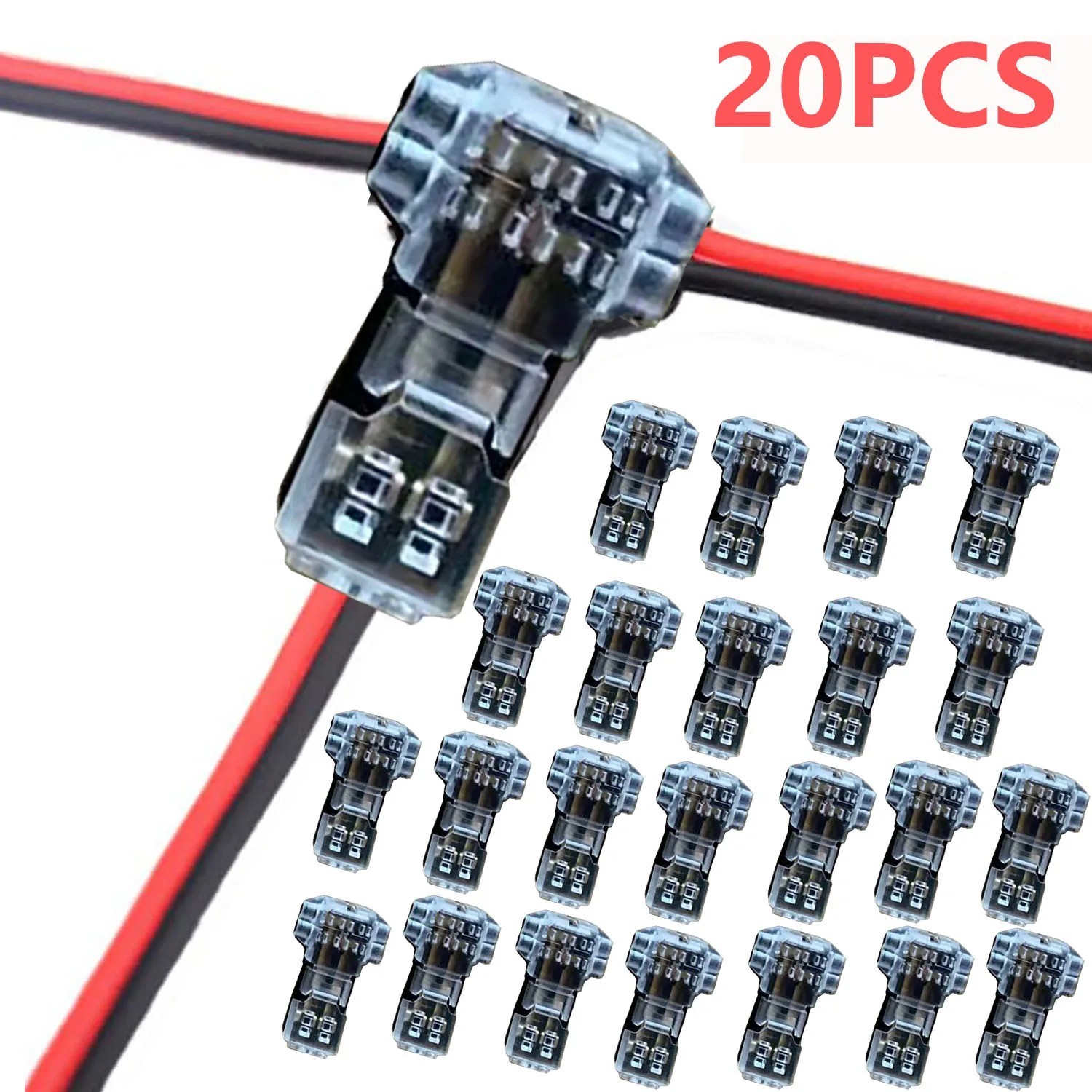 10/20PCS T-Tap Wire Connectors 22-18 AWG Quick Splice Low Voltage