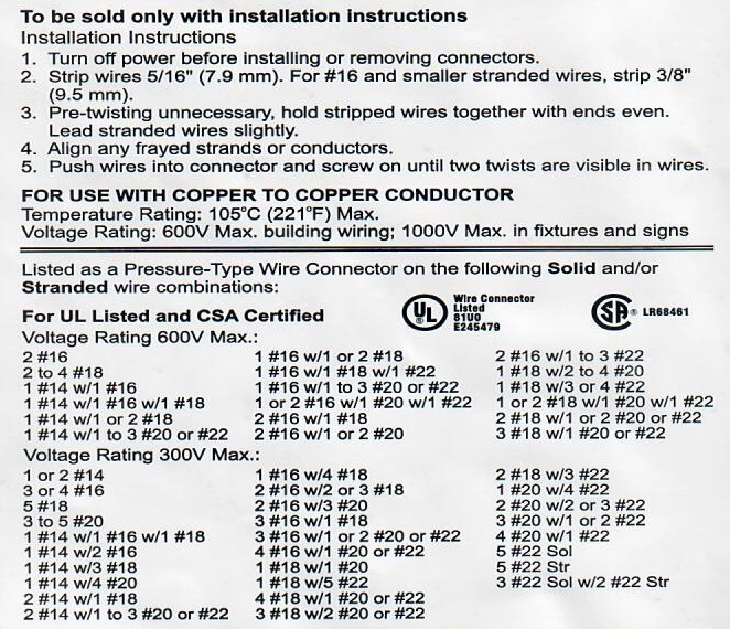 (200) Orange Twist-On Wire Connector Connection nuts 22-14 Gauge Barrel Screw