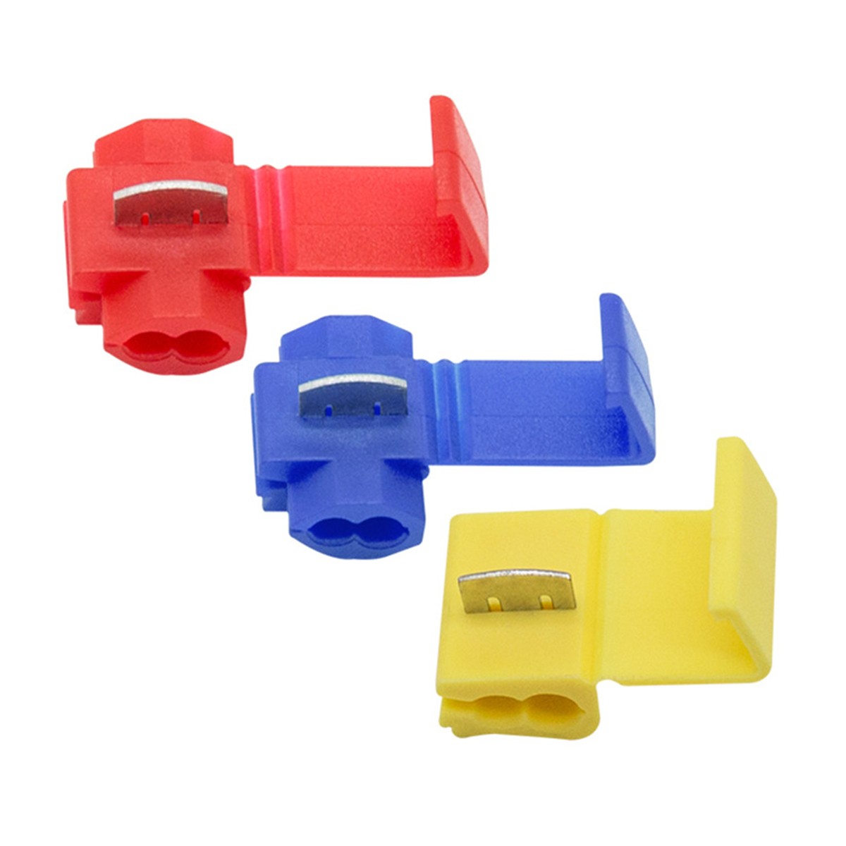 50/400PCS 22-10 AWG Solderless Quick Splice Snap Wire Connectors Crimp Terminals