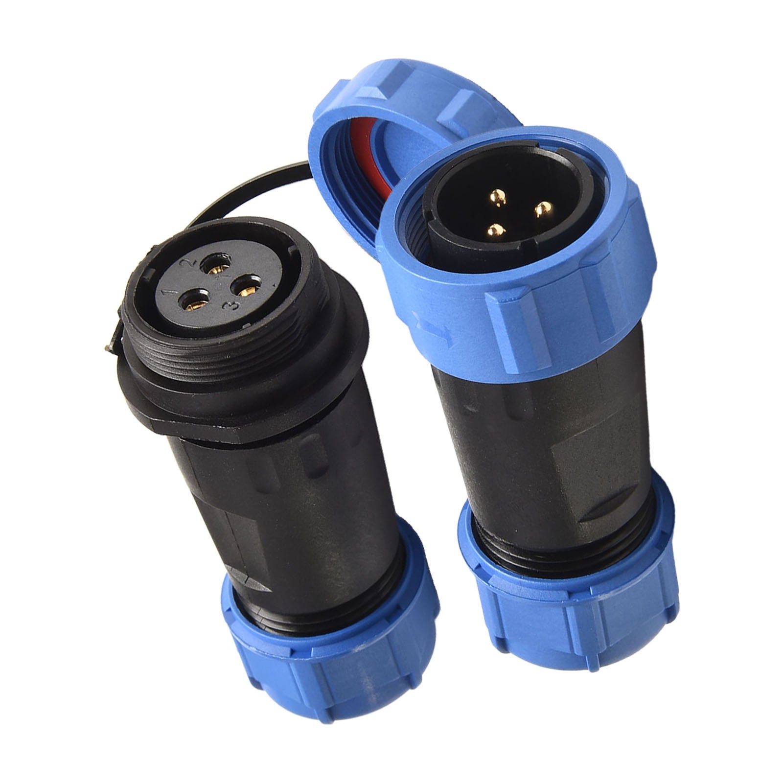 Waterproof Cable Connector Wire Connector 30A 3Pin AC 1500V Mount Pair
