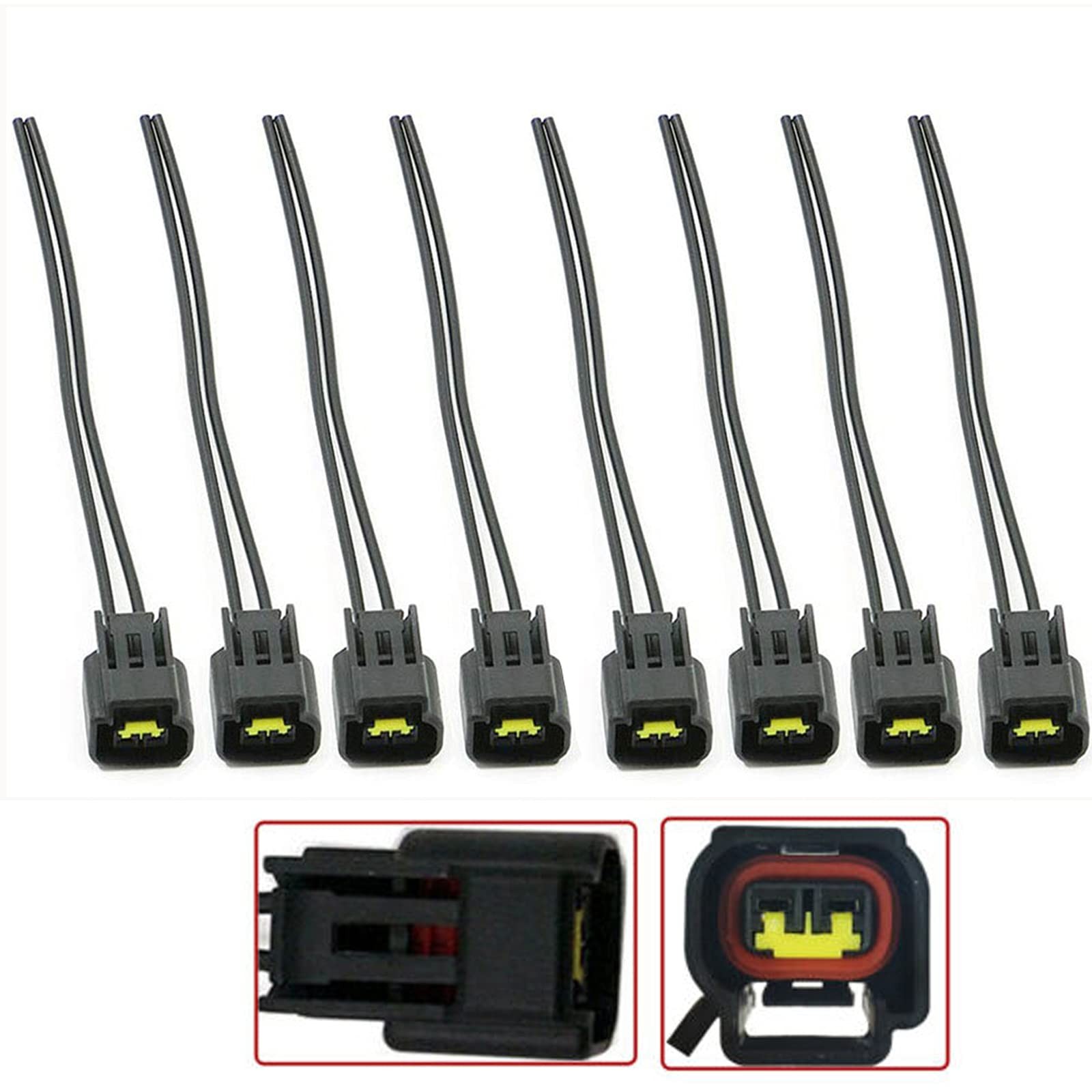 8 Pack Ford Ignition Coil Connector Plug Harness Compatible with Ford