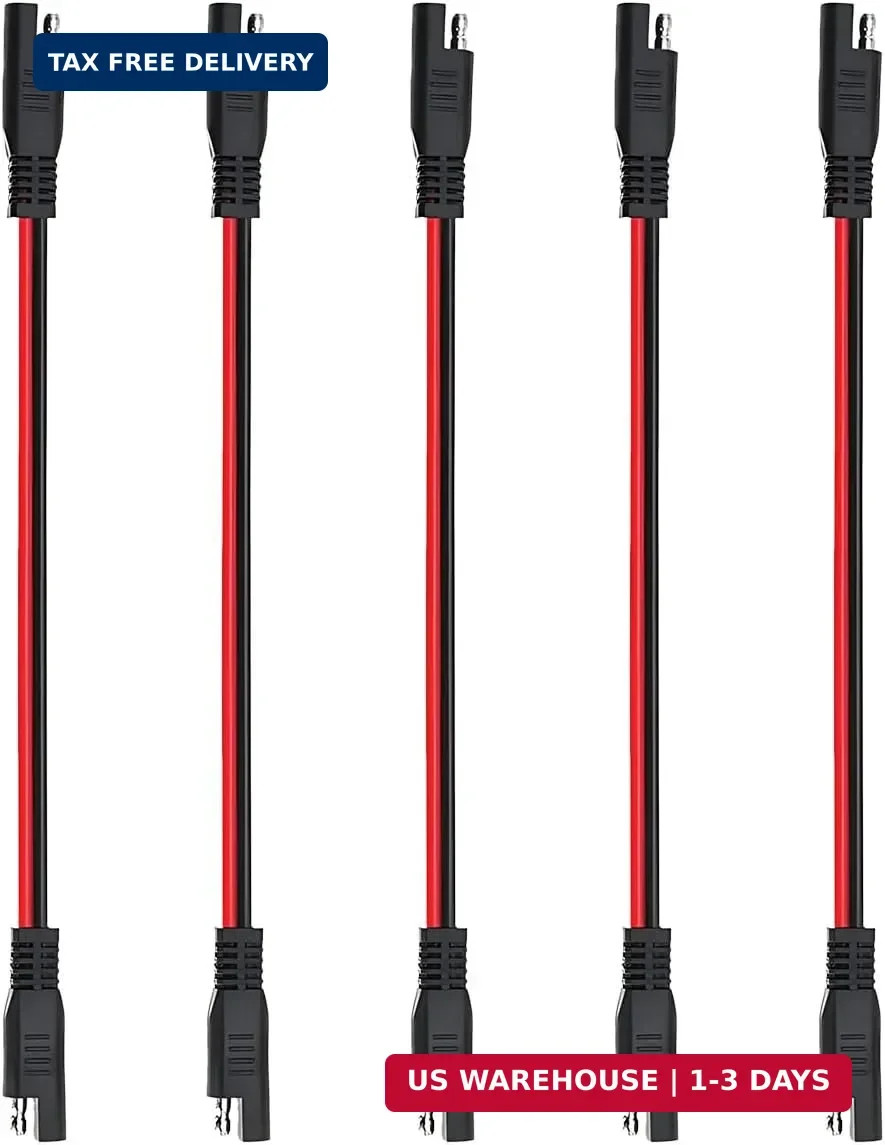 5PCS 10 Gauge 2 Pin Quick Disconnect Polarized Wire Harness, Car SAE Connector B