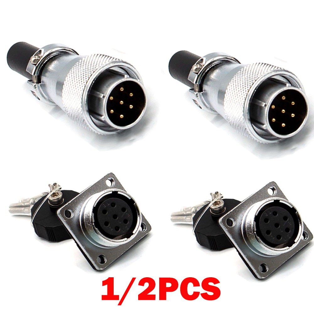 1/2Pc WS20 10A 7-Pin Aviation Plug Socket Industrial Electrical Power Connector