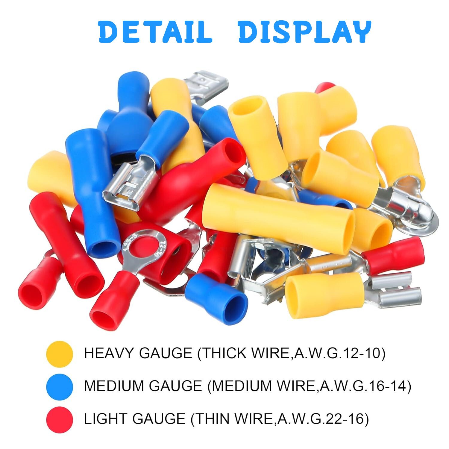 102/300PCS Car Wire Assorted Insulated Electrical Connectors Crimp Terminals Kit