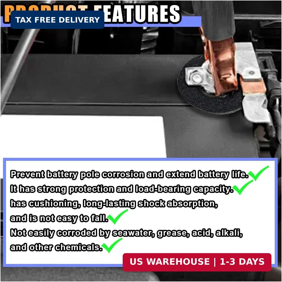 12PCS Battery Terminal Washer Pad, Anti Corrosion Washers, Fiber Washers Battery