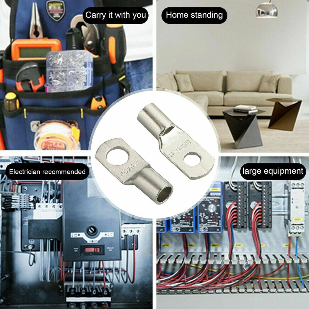 Cable Lugs Copper Ring Crimp Terminal/Plier Car Battery Wire Connectors HX-50B