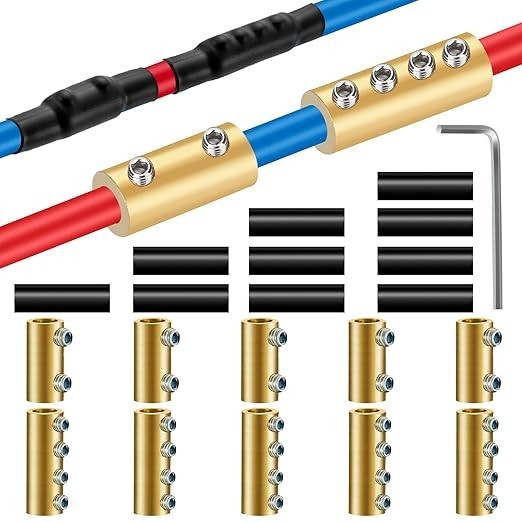 10PCS 6-10AWG 6 8 10 Gauge Wire Connector 2&4-Nut Kit, 80Amp Screw Quick Wiring
