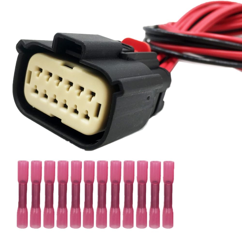 12 Pin Headlights Connector Harness Pigtail Plug Compatible with Chevrolet Eq…