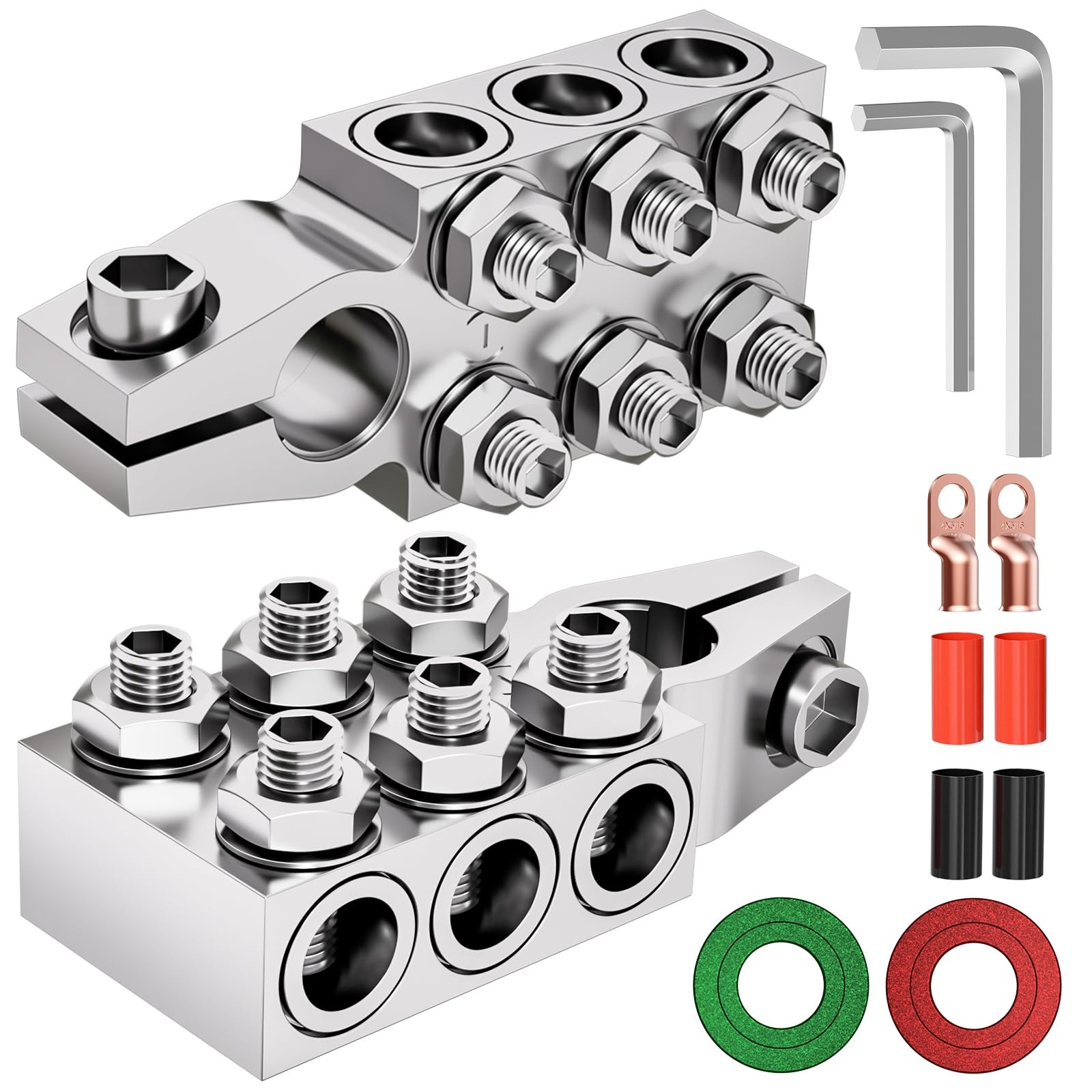 12Way Lead Acid Battery Terminal Connectors Clamps 84/0 AWG Tapered Post