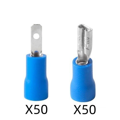 100/150Pcs 16-14 AWG Quick Disconnect Male & Female Vinyl Spade Connectors .110″