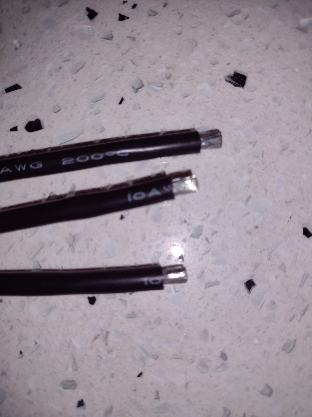 6.5mm Male Bullet Connectors (3) 10awg 8 Inches Long Tinned End