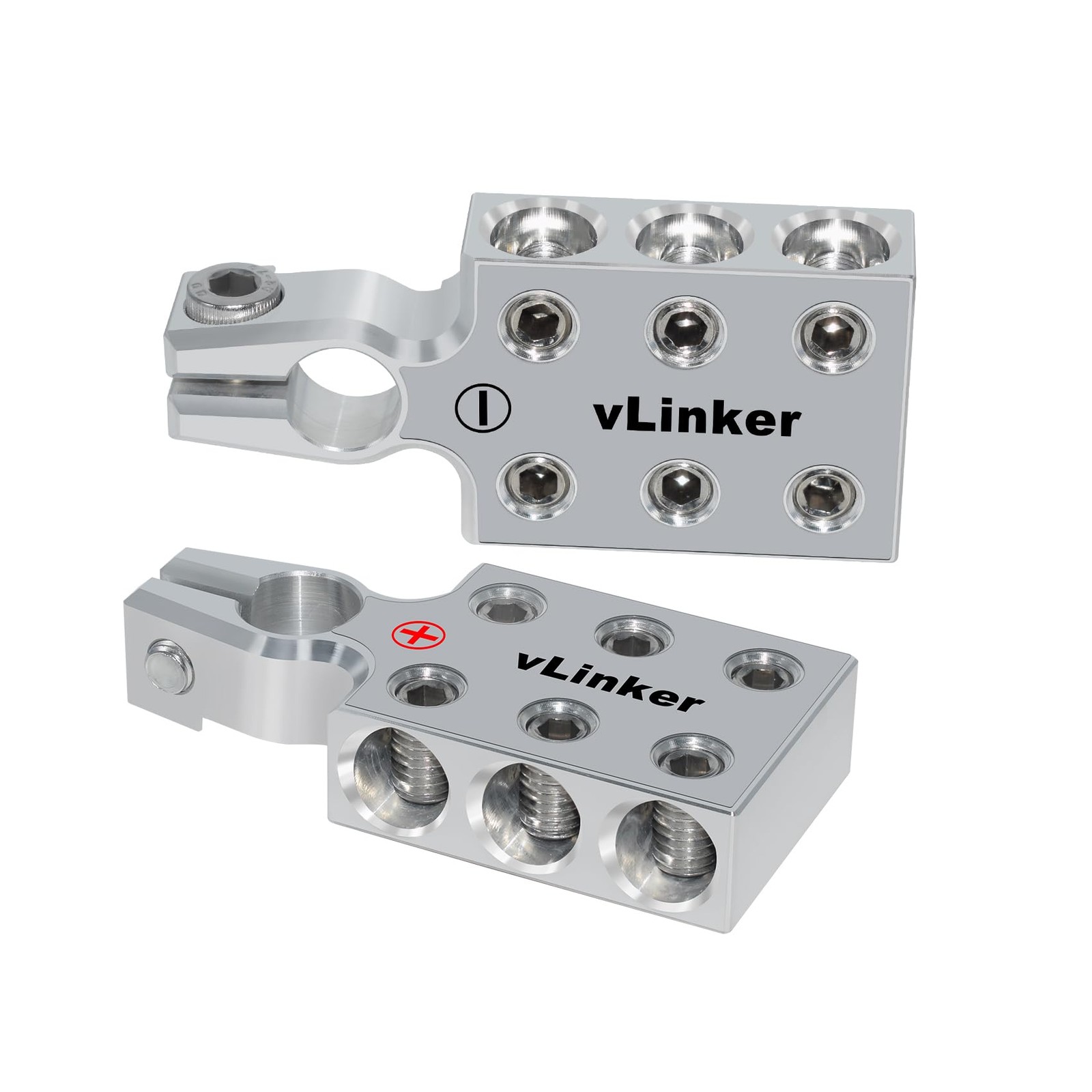 VGATE 6×00 2/0 AWG Gauge LeadAcid Battery Terminals Clamp 6061 Aluminum