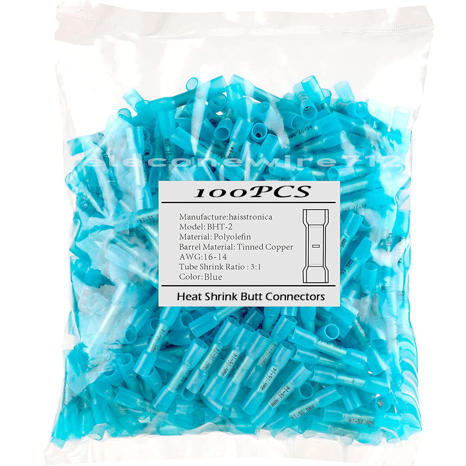 600/100 Heat Shrink Waterproof Wire Connectors 14-16AWG Butt Seal Terminals Kit