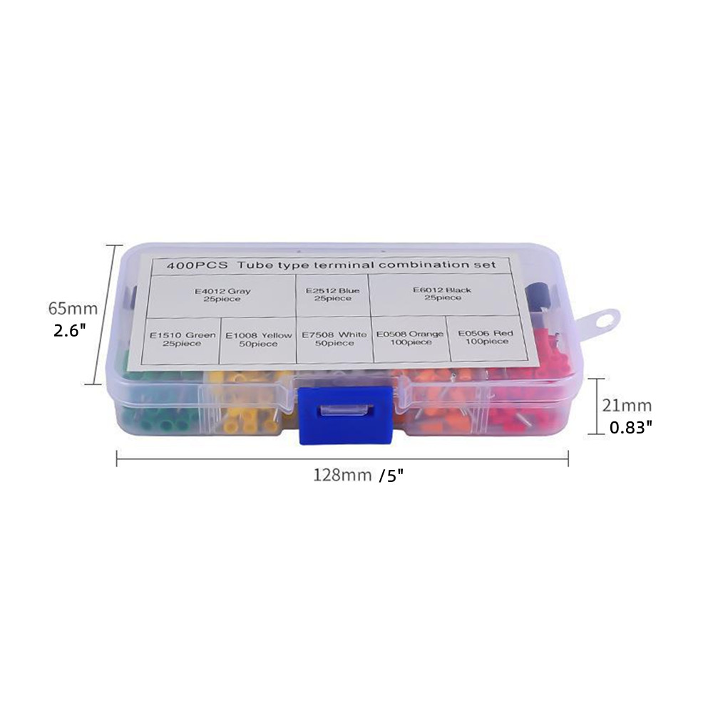 400PCS Assorted Crimp Spade Terminal Insulated Electrical Wire Connector Kit Set