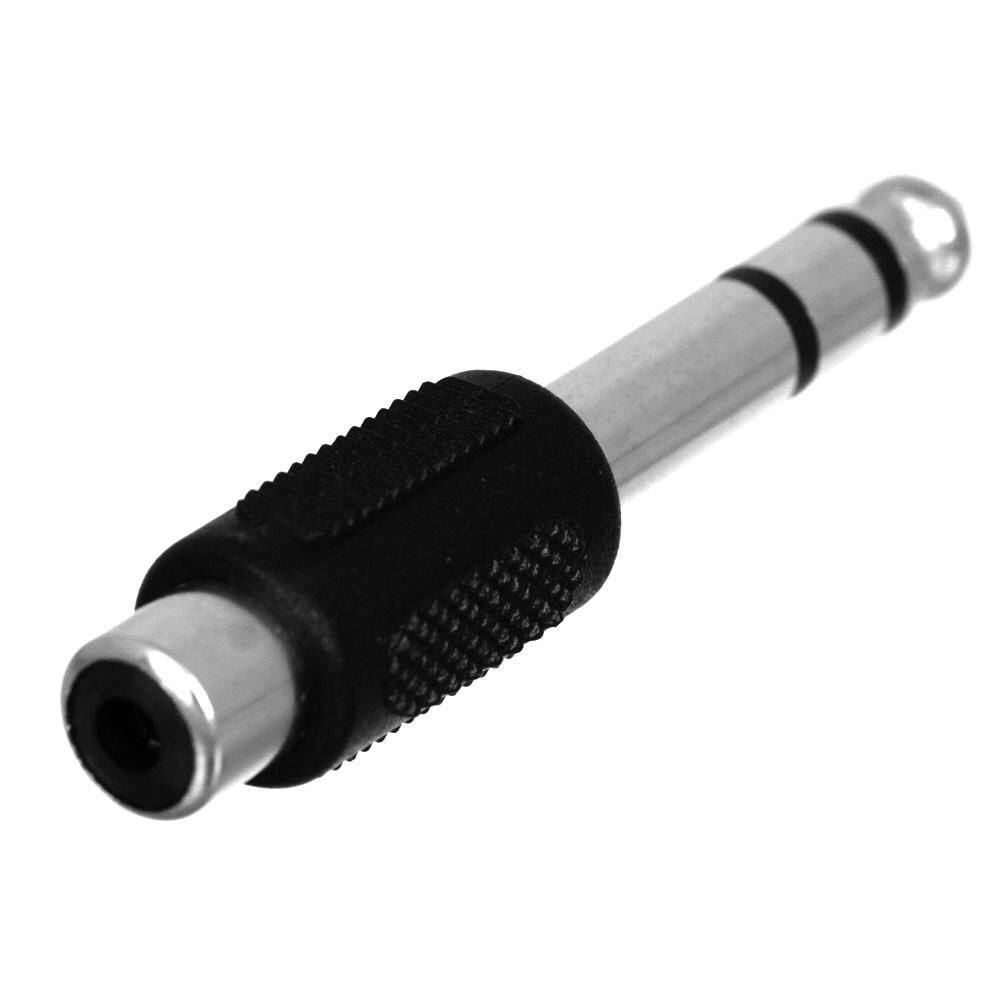 CESS 6.35mm 1/4 Inch #658: Stereo Male to RCA Female,4-Pack, Silver