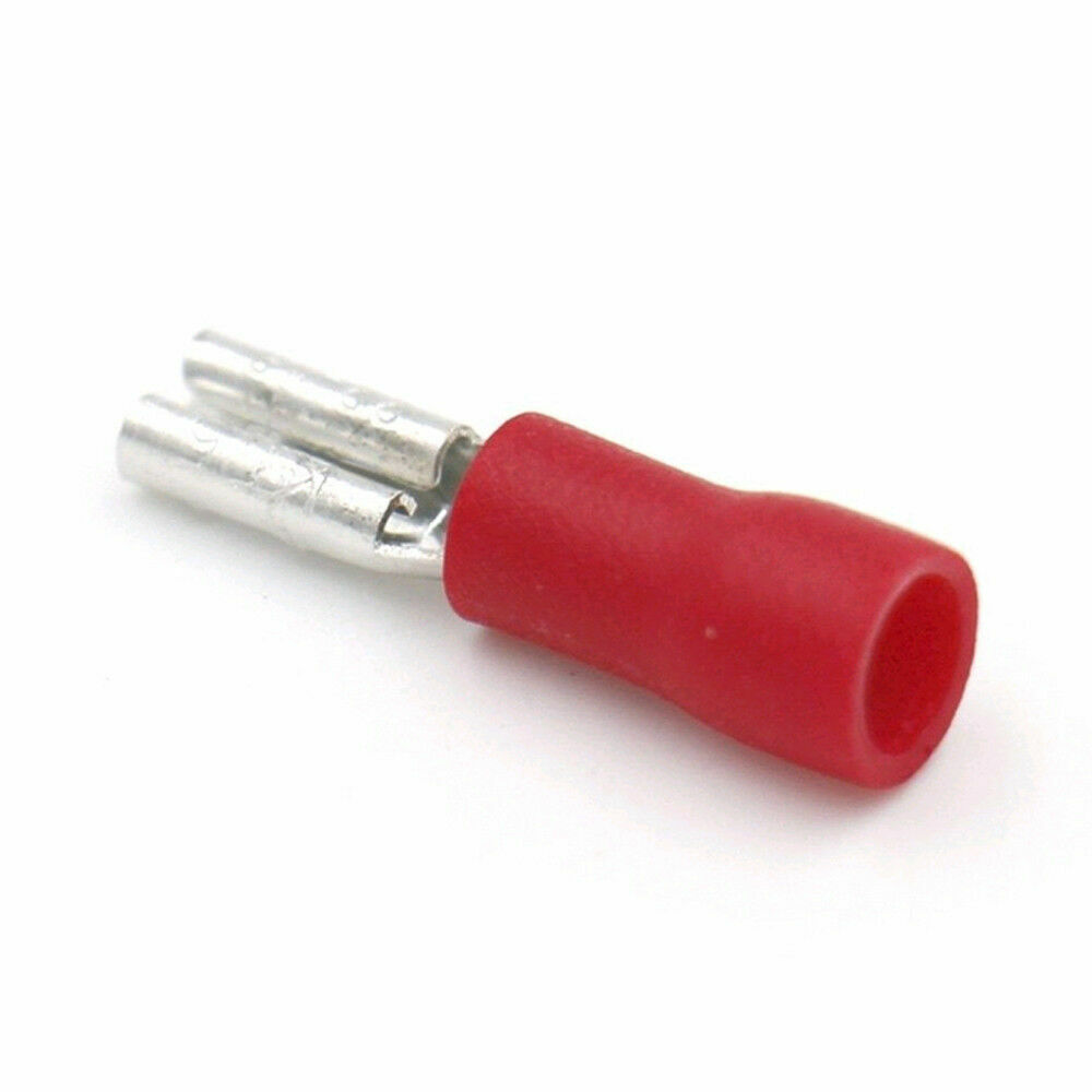 (1000) Red Insulated Female Spade Wire CrimpTerminal FDD1.25-110 2.8mm 16-22AWG