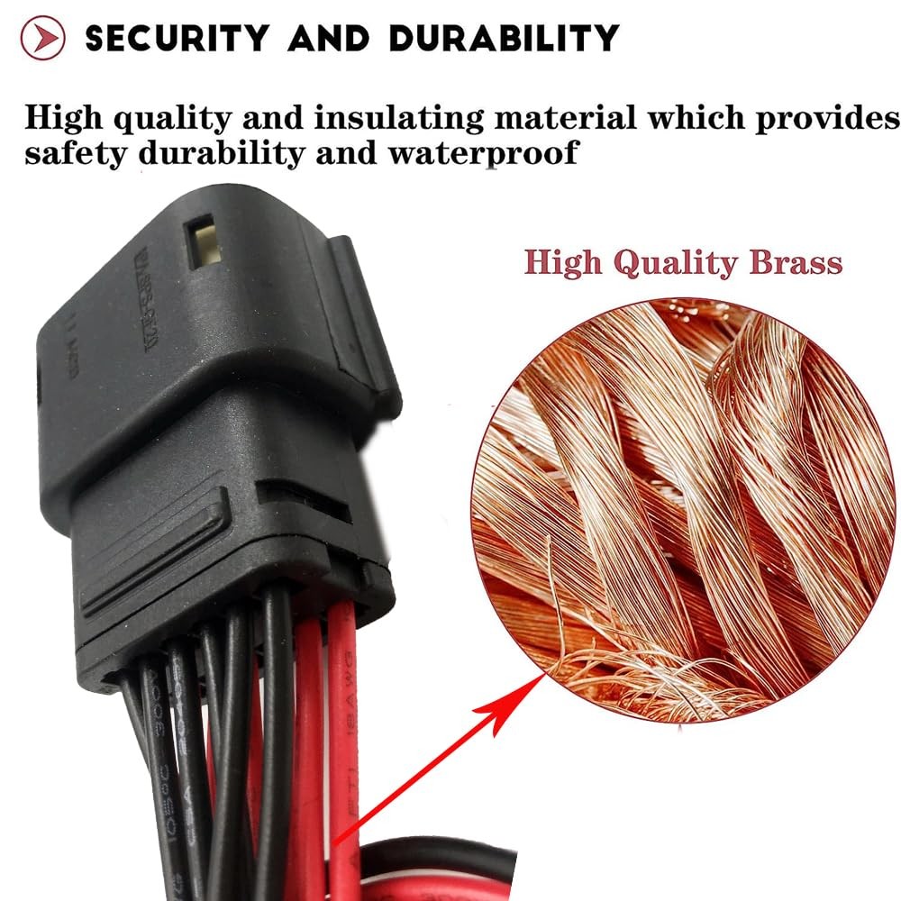 12 Pin Headlights Connector Harness Pigtail Plug Compatible with Chevrolet Eq…