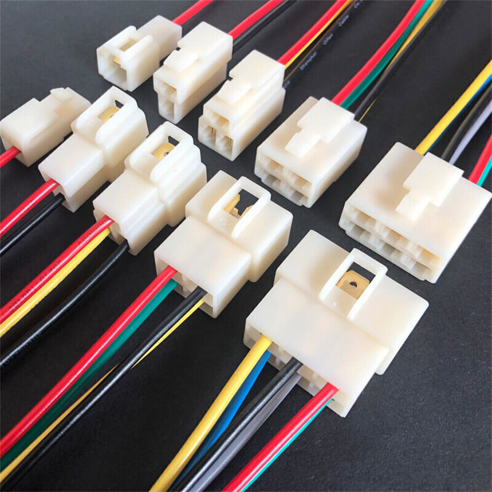 1/2/3/4/6/8 Pin 6.3mm Electrical Male Female Terminal Block Plug Wire Connectors
