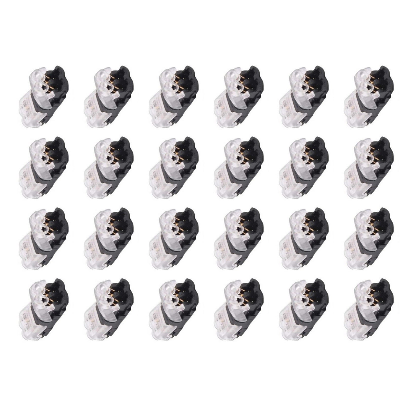 24x Quick Splice Connector 2 Pin Solderless For Wire 18-22 AWG Automotive Use