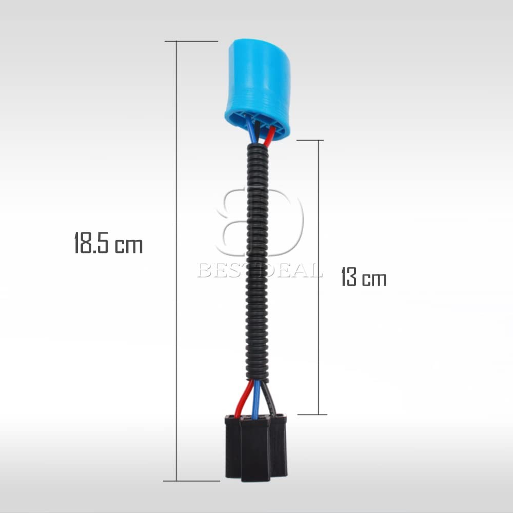 H2 Headlight Adapter – 9007 Male to H4 Female Extension Conversion Blue