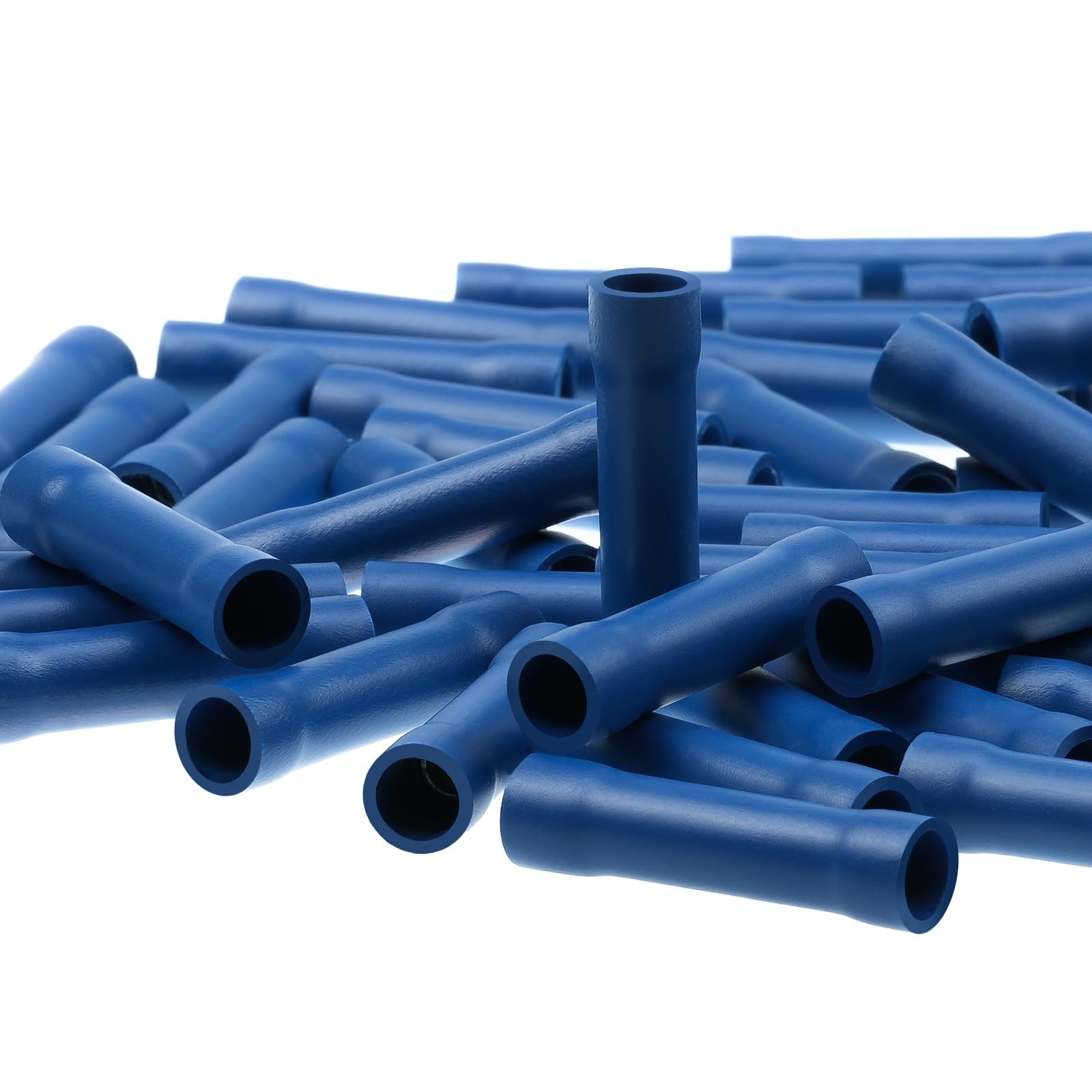 AIRIC 16,14 AWG/Gauge Blue Butt Connectors Wire Crimp Splice Terminals | UL,16-1