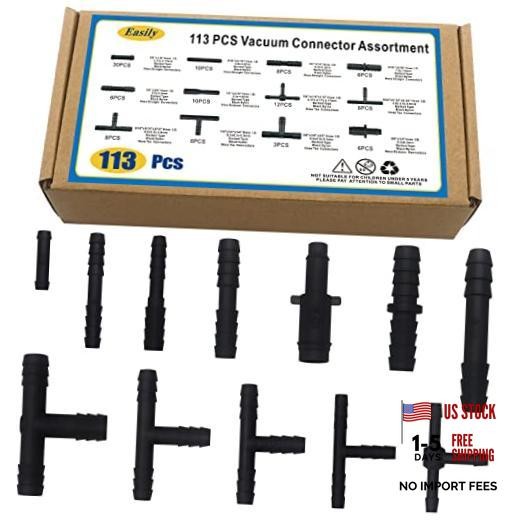 Vacuum Connector Assortment 113 PCS Heat Resistance 240℃（460℉）Automotive