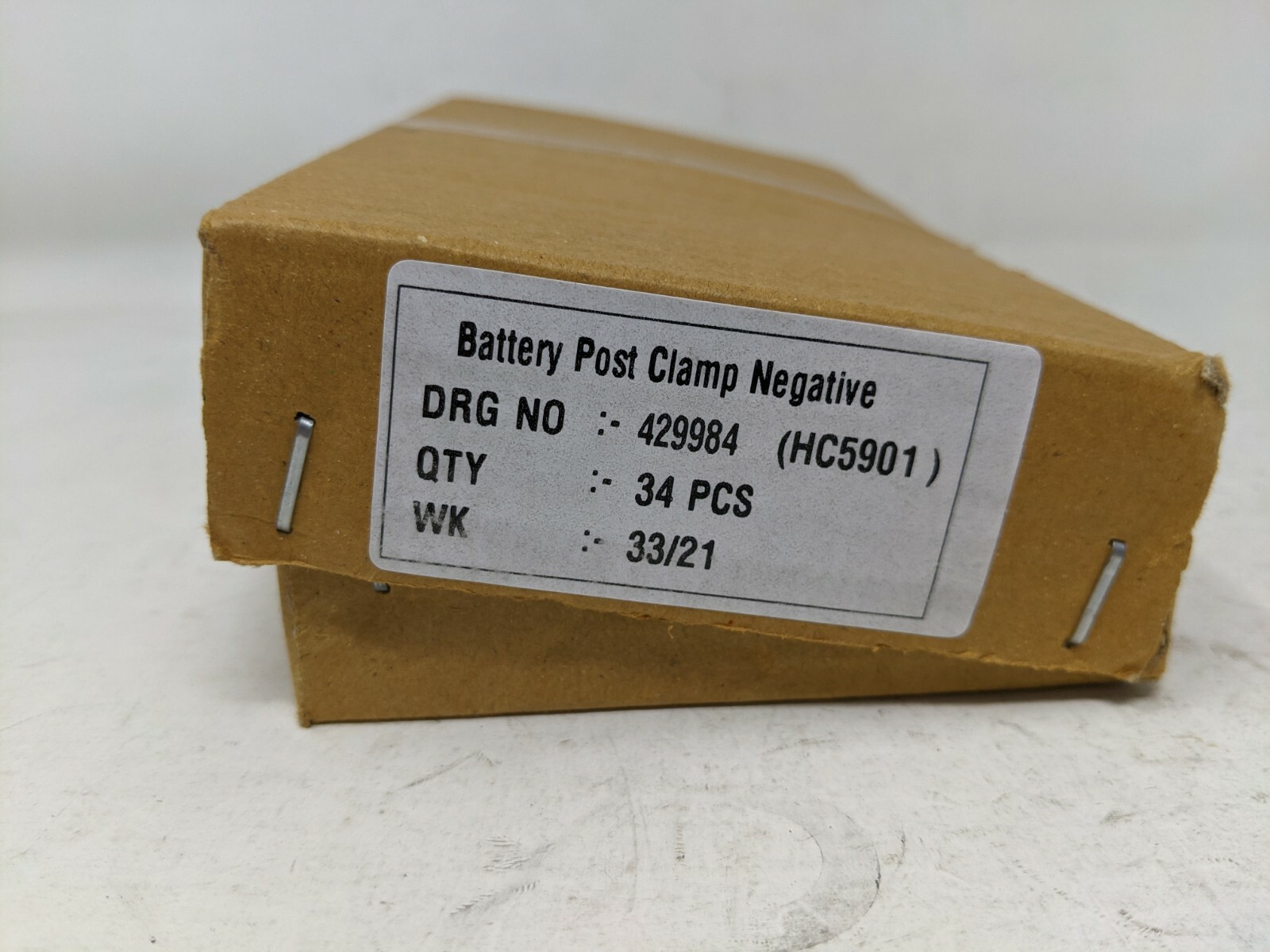 case of 34 TE Battery post Clamp Negative (HC5901) 2011/65/EU Substance Comp