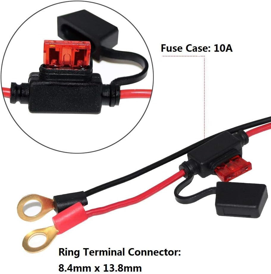 2FT SAE to Ring Terminal Harness Quick Connect/Disconnect Ring Terminal Assembly