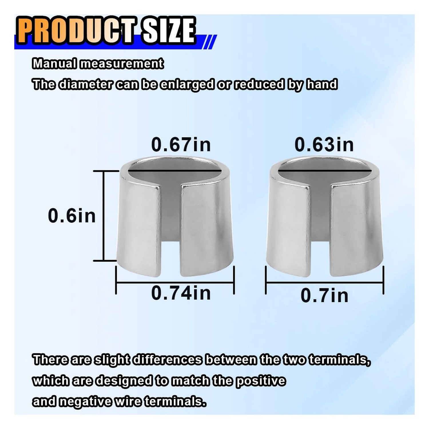 Car Battery Post Shims 1 Pair Lead Terminal Adapter Sleeves Positive Negative US