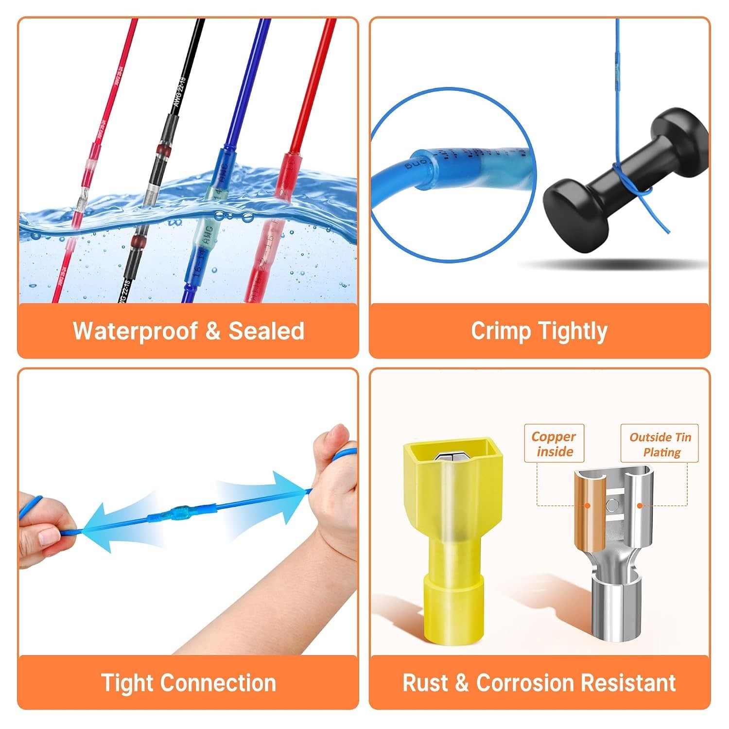 Waterproof 1500PCS Electrical Connector Kit – Perfect for Marine and Trucking