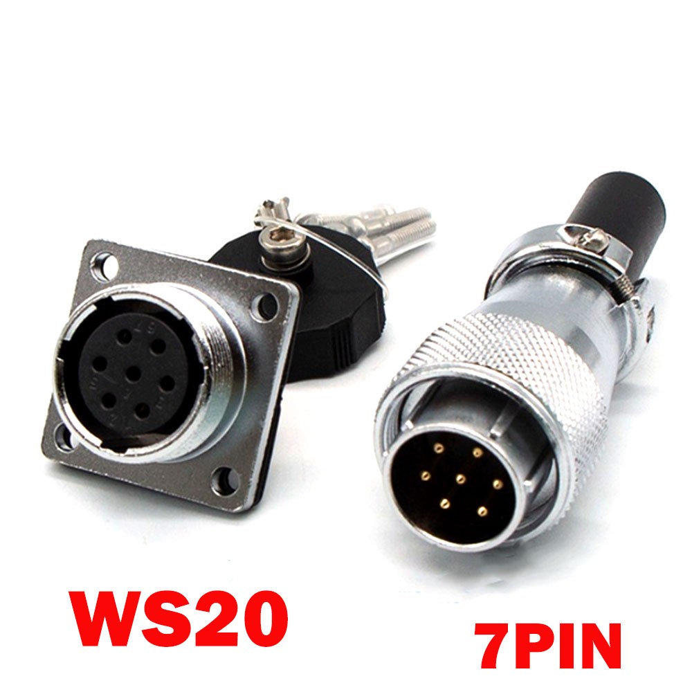 WS20 10A 7 Pin Aviation Plug Socket,Industrial Electrical Power Connector HOT
