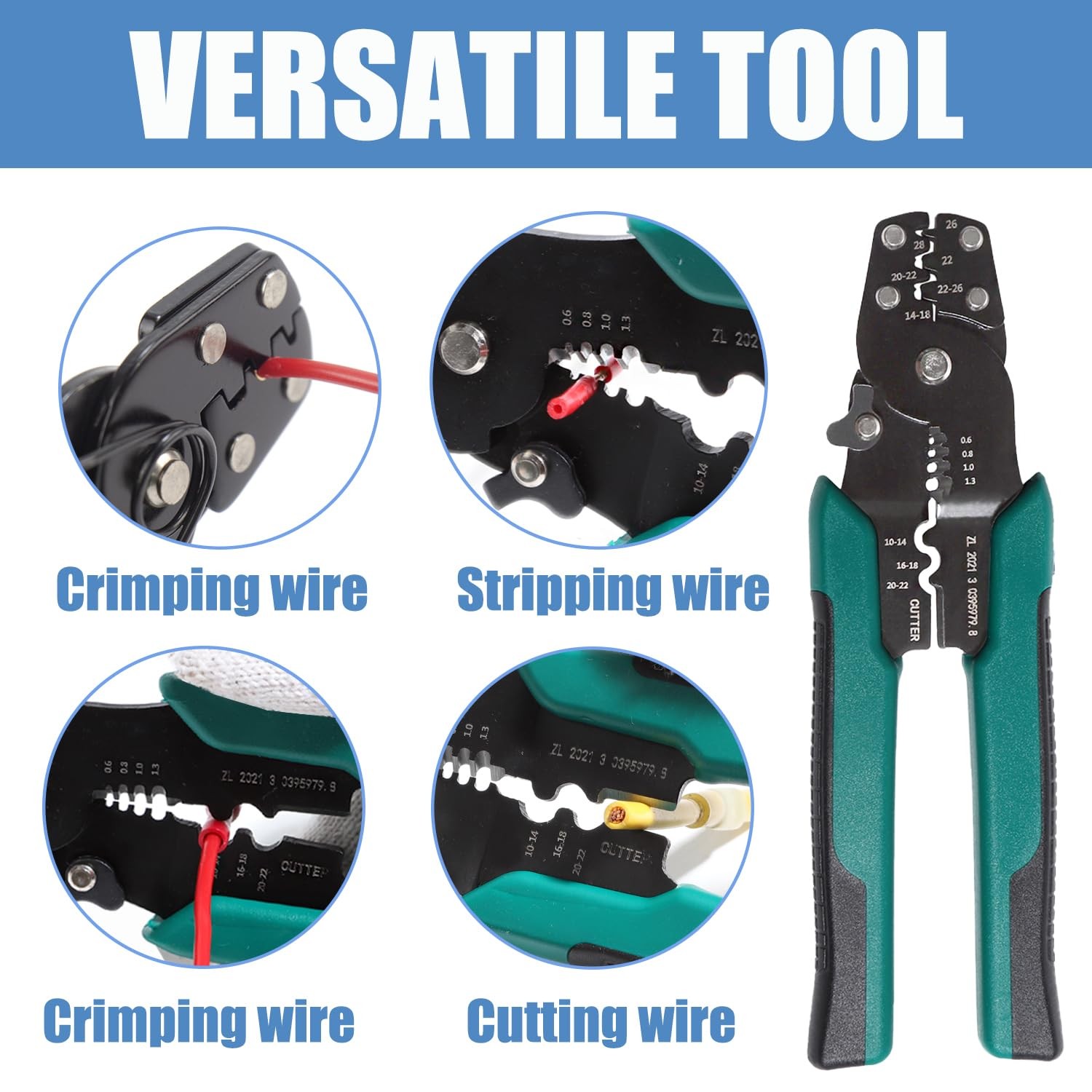 230PCS Wire Butt Connectors Assortment Kit Crimper Stripper Crimping Tool 22-…