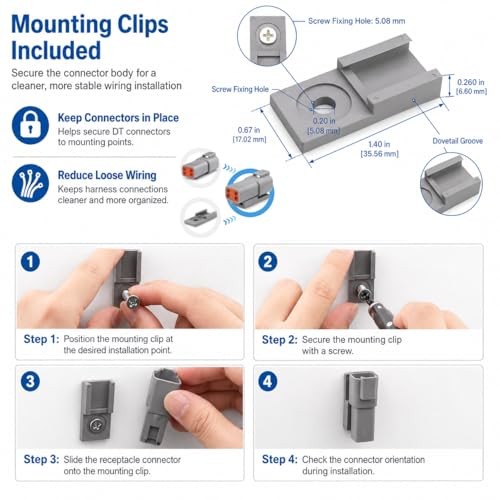 3 Pin Deutsch DT Connector Kit 10 Sets with Pin Removal Tools 3-Pin (10 Pairs)