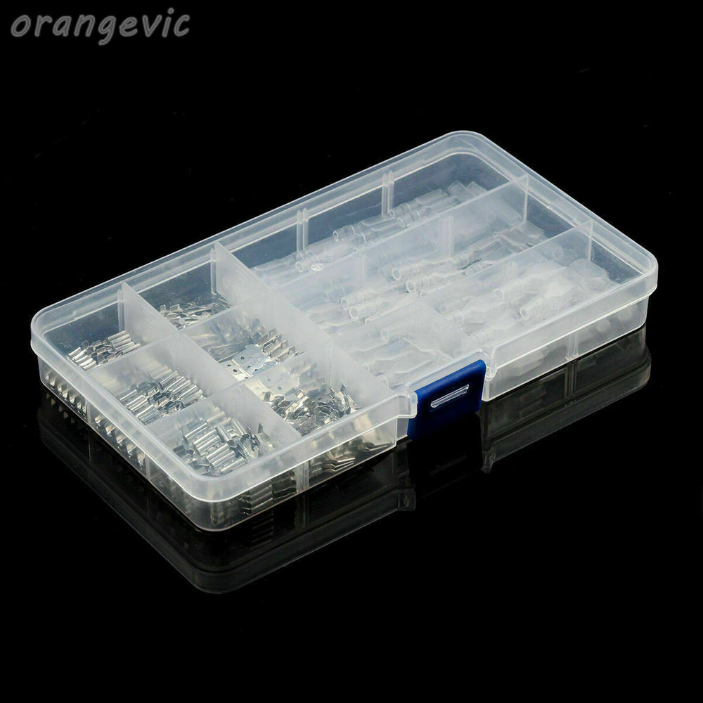 270X Assortment Terminals Kit Electrical Wire Crimp Connectors Male Female Spade