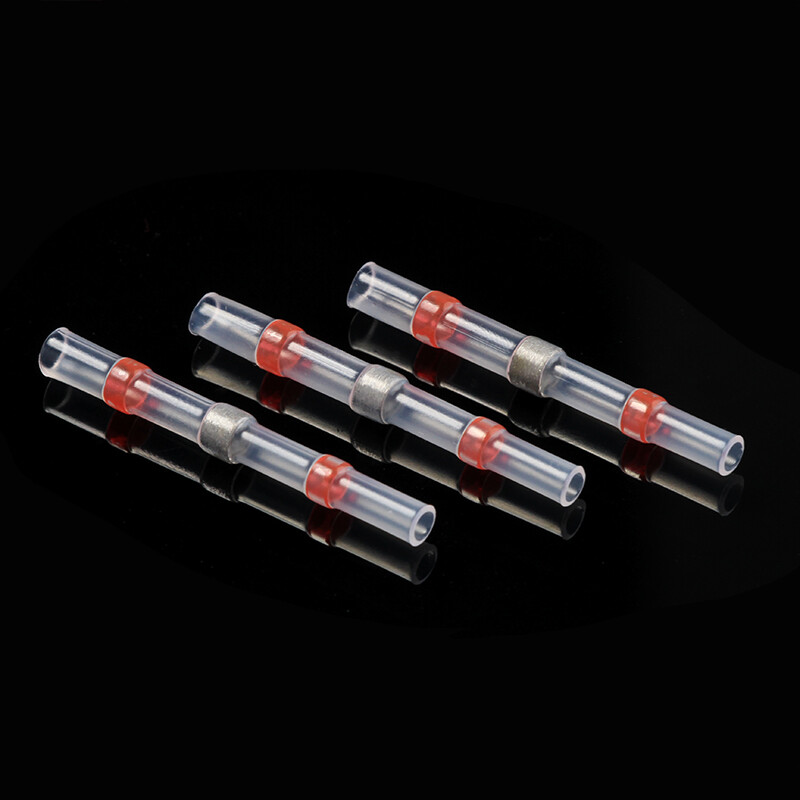 50/500Pcs 22-18AWG Solder Seal Sleeve Heat Shrink Wire Connectors Butt Terminals