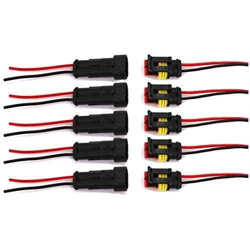 2 Pin Way 16 AWG Waterproof Electrical Wire Connector Plug Automotive Wire Conne