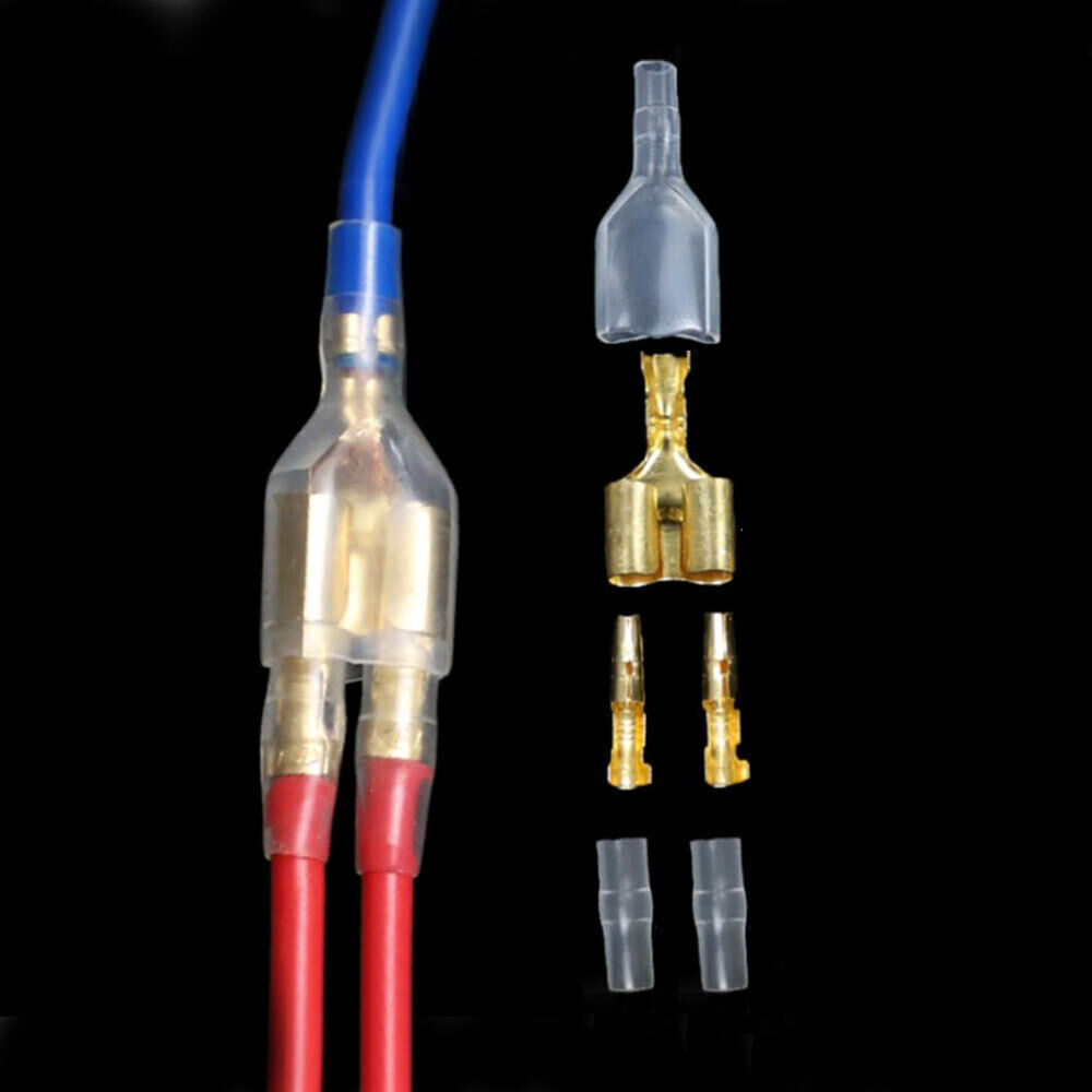 10Set 1 Female 2 Male 4.0 Bullet Crimp Terminal Car Electrical Wire Connector.