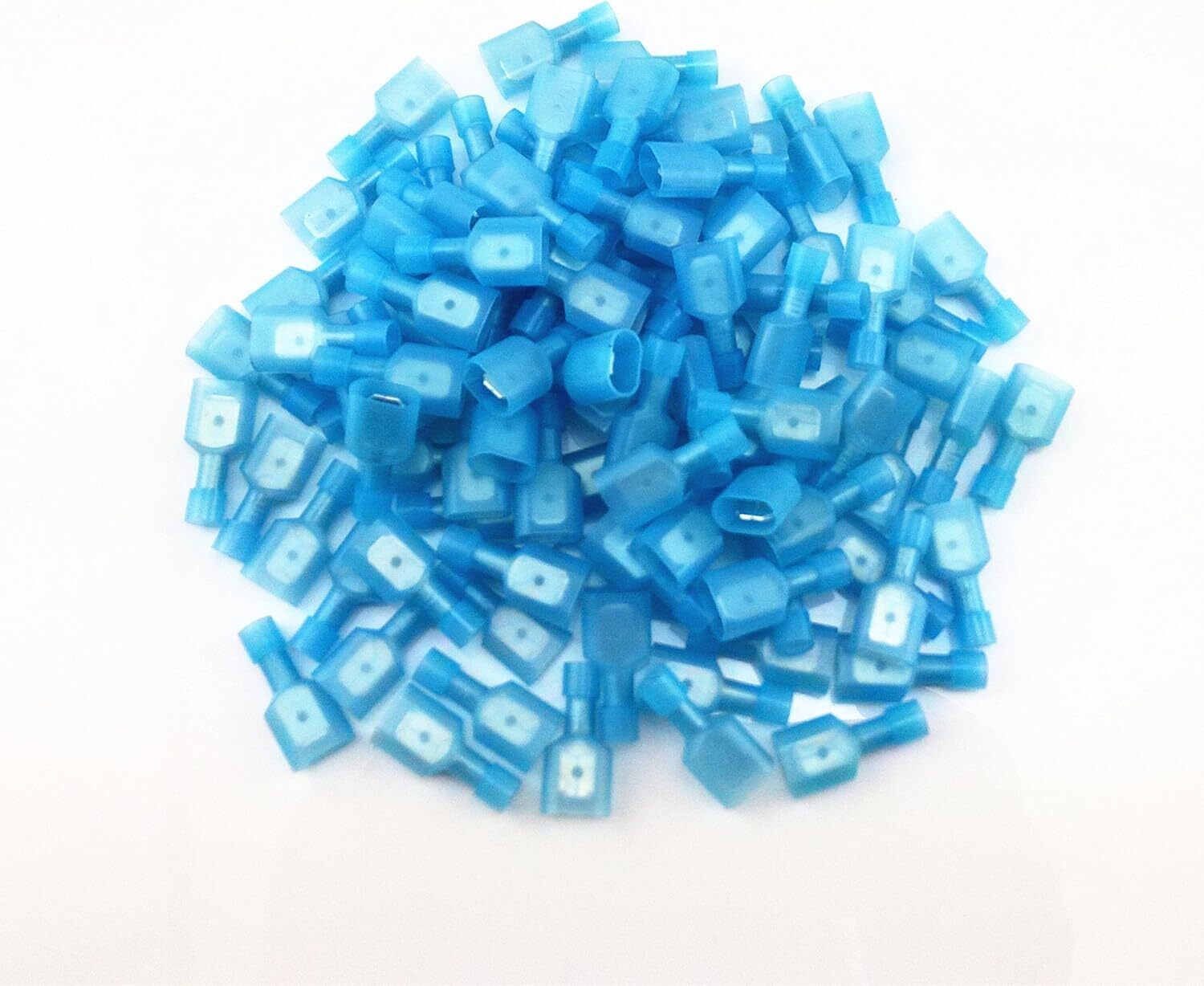 Male Spade Terminals Crimp Connectors Insulated 16-14 AWG Blue 50/100/150PCS