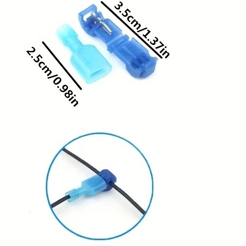 20PCS Insulated 22-10 AWG T-Taps Quick Splice Wire Terminal Connectors Combo Kit
