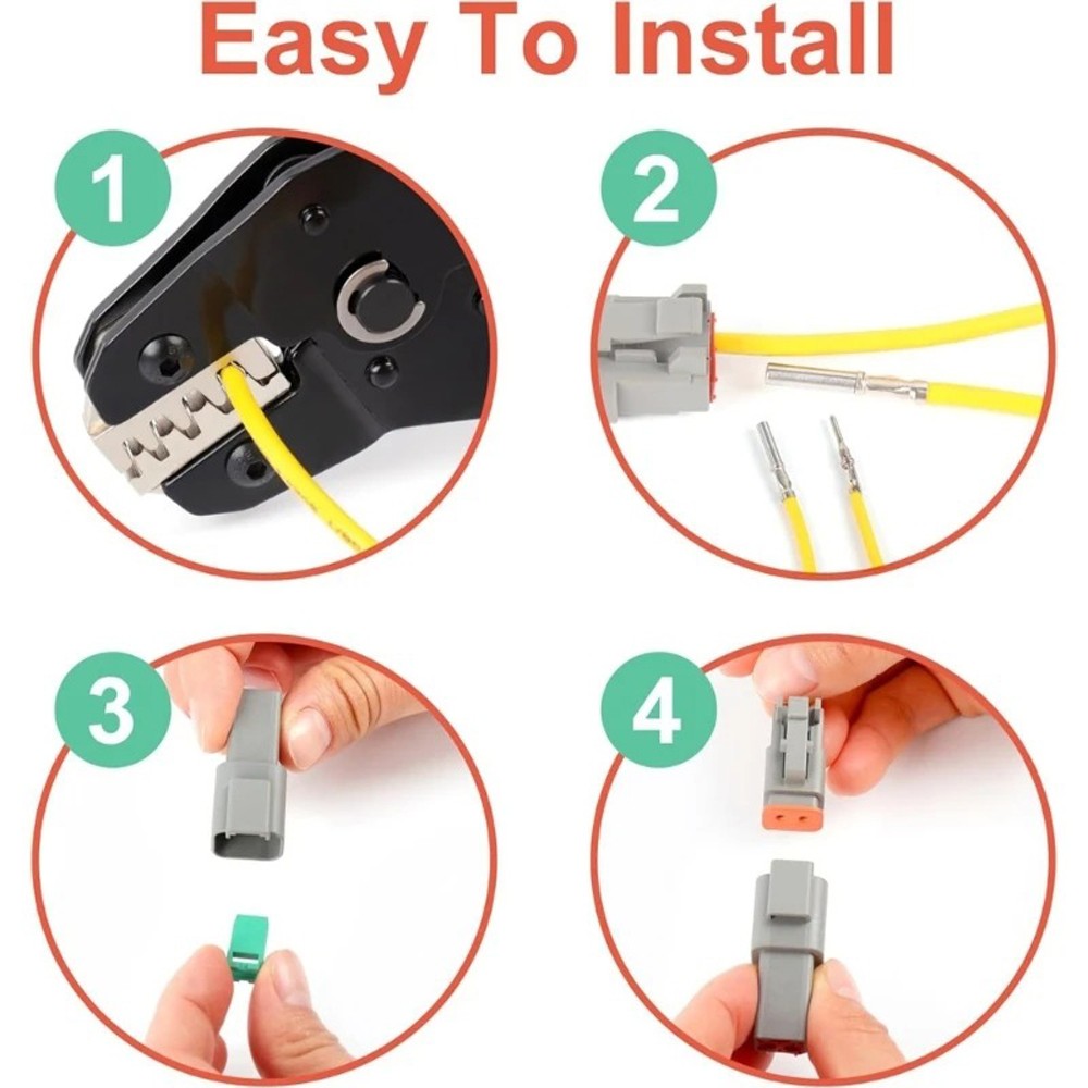 188Pcs/1Set Heavy Duty Deutsch DT Waterproof Connector Kit 2-12 Pin for Vehicles