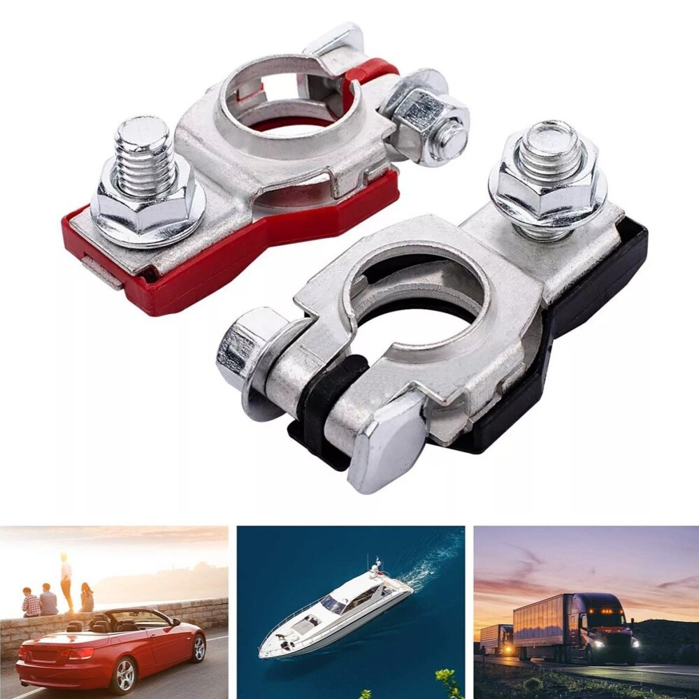 2PCS 16mm-18mm Battery Terminal Connectors Zinc Pile Head For Car Boat Universal