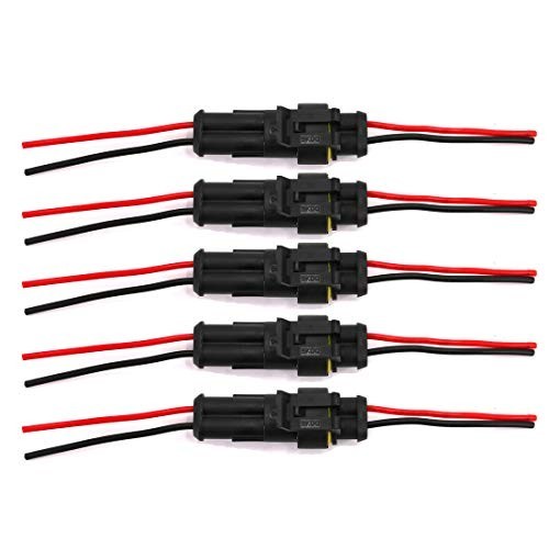 2 Pin Way 16 AWG Waterproof Electrical Wire Connector Plug Automotive Wire Conne